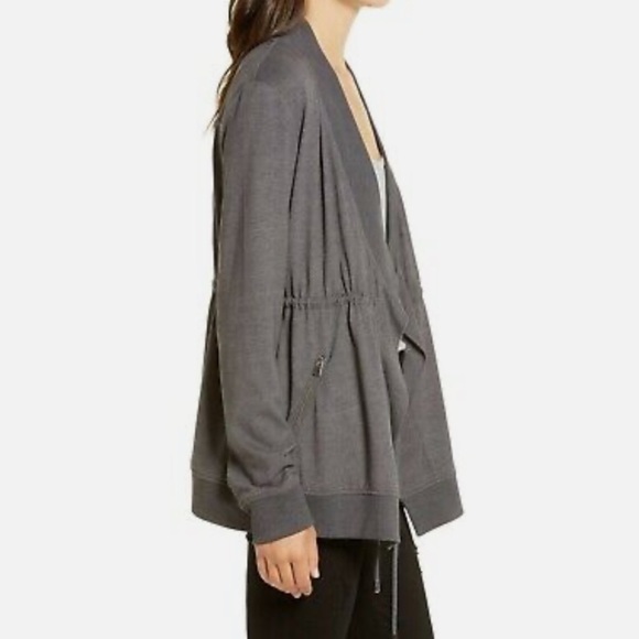 All Saints Gina Gray Draped Jacket Cardigan Size 6 - Picture 1 of 13